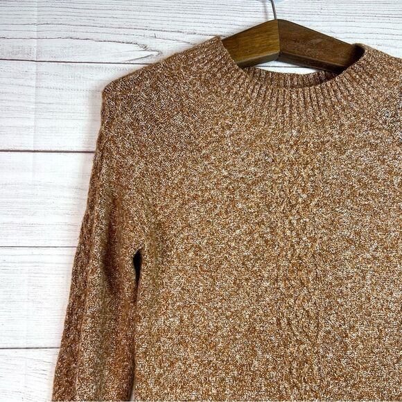 Prana Tan Chunky Knit Pullover Long Sleeve Dress Size M Preppy Minimalist - Picture 3 of 8